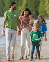 young boy and girl wearing lake t-shirts with michigan mr. michi character