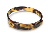 top view of resin bracelet in tortoise shell