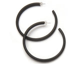 top view of resin earring in matte black